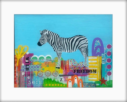 Zebra Lost in the city Limited edition print