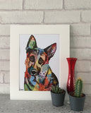 German Shepherd  Dog Art