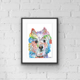 west highland terrier dog art print.