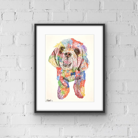 Cockapoo dog print from Tallulah Blue Design