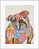 Bulldog colourful dog print, from Tallulah Blue Design.