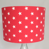 Red and White star Lampshade