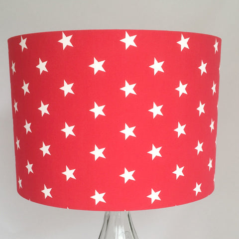 Red and White star Lampshade