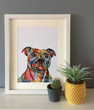 Staffordshire Bull Terrier Dog Art