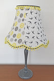 Yellow and Grey Bell lampshade