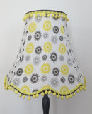 Yellow and Grey Bell lampshade