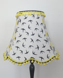 Yellow and Grey Bell lampshade
