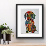 Sausage Dog art Print. From Tallulah Blue design.