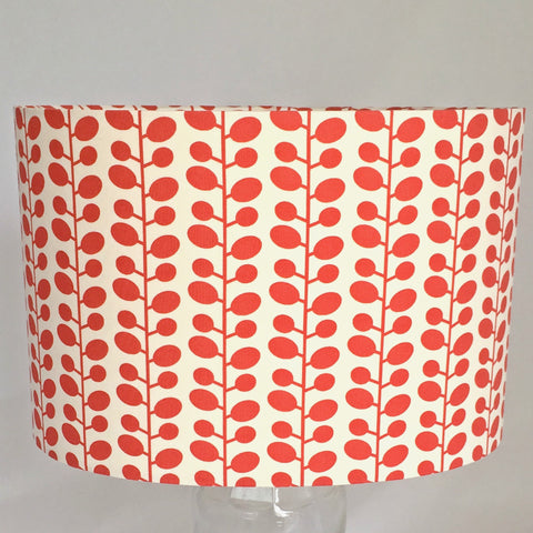 Red and White Leaf Lampshade
