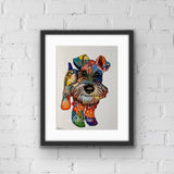 Schnauzer Dog Art