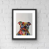 Staffordshire Bull Terrier Dog Art