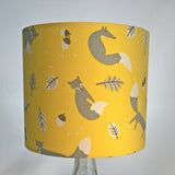 Yellow and Grey Fox Lampshade